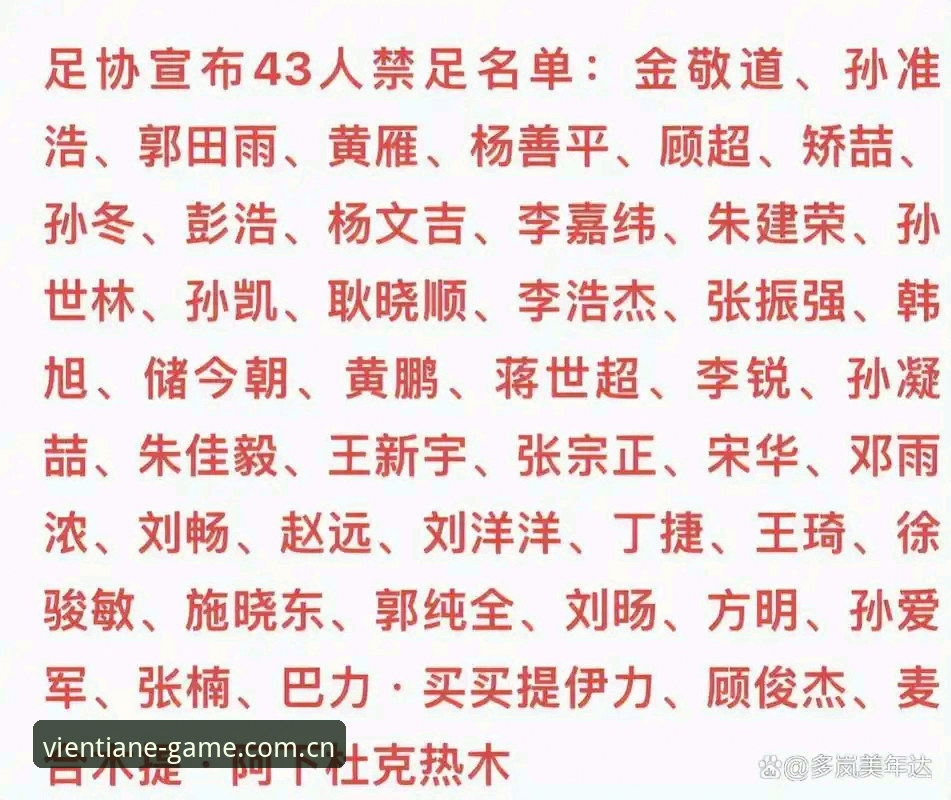 最新万象城体育在线入口 中国足协第三批禁足名单解读教程:从万象城体育官网视角看行业整顿风暴